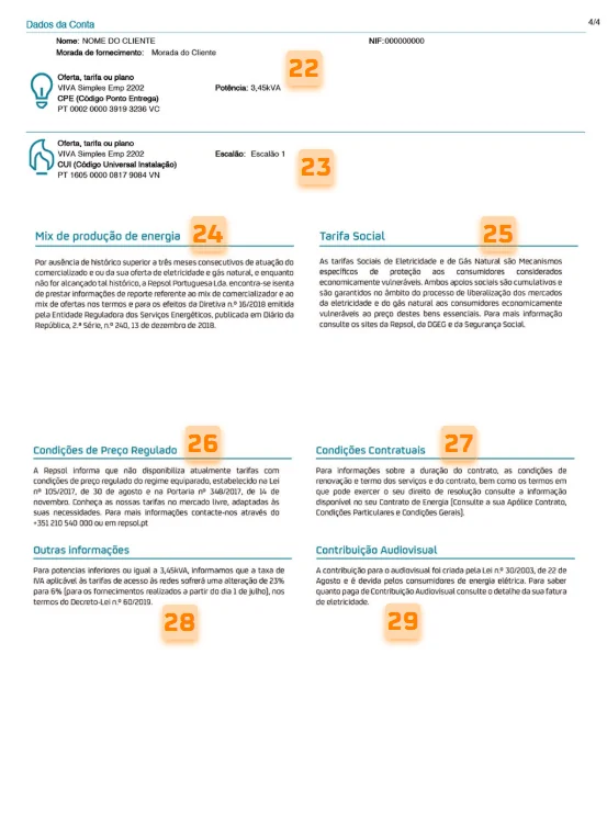 4ª página fatura repsol